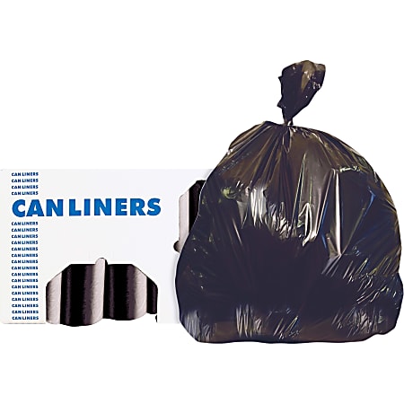 Heritage AccuFit RePrime Can Liners - 23 gal/55 lb Capacity - 28"x 45" x 0.90 mil (23 Micron) Thickness - Black - Resin - Can - 25 Roll - 8 / Carton