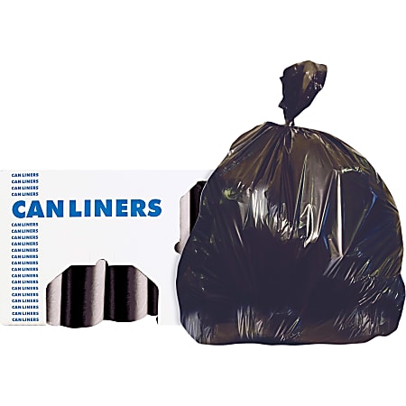 Heritage AccuFit RePrime Can Liners - 23 gal/55 lb Capacity - 28" Width x 45" Length - 0.90 mil (23 Micron) Thickness - Black - Resin - 8/Carton - 25 Per Roll - Can