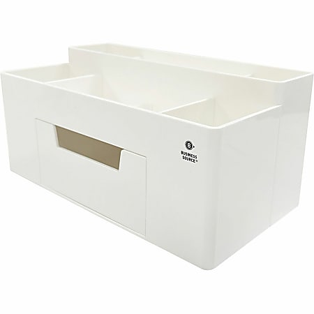 Business Source Multi-Grid Desktop Organizer - 7 Compartment(s) - 1 Drawer(s) - 3.9