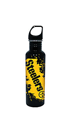 NFL Pittsburgh Steelers Stainless Steel Water Bottle, , Black