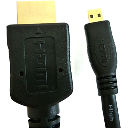 Professional Cable HDMI Male to Micro HDMI Male - 2 Meters (6 Feet) - 6 ft- First End: 1 x HDMI 1.4 Type A Digital Audio/Video - Male - Second End: 1 x Micro HDMI 1.4 Type D Digital Audio/Video - Male - Black