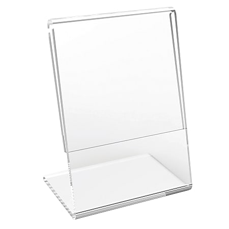 Deflecto Mini Tabletop Sign Holder 4 18 H x 3 W x 1 58 D Clear Pack Of ...