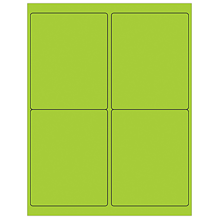 Office Depot® Brand Labels, LL181GN, Rectangle, 4