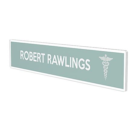 Deflecto® Cubicle Nameplate Sign Holder, 2 1/4"H x 8 7/8"W x 3/16"D, Clear