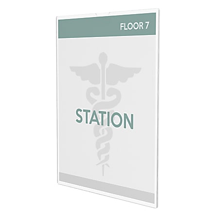 Deflecto® Cubicle Sign Holder, 11 1/4"H x 8 7/8"W x 3/16"D, Clear