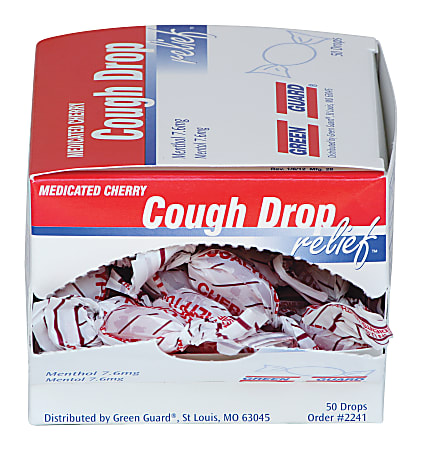 Green Guard Cherry Cough Drops, 100BX