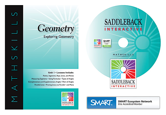Saddleback Educational Publishing IWB Geometry Site License Sample Set, Set Of 10