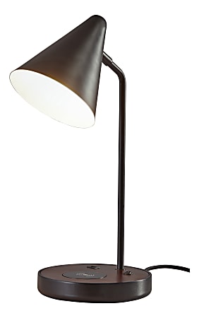 Adesso® Oliver AdessoCharge Table Lamp, 19-1/2"H, Black
