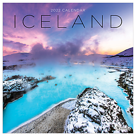TF Publishing Scenic Wall Calendar, 12" x 12", Iceland, January To December 2022