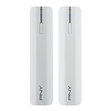PNY PowerPack External Battery For USB And Micro USB Devices, White, T2600