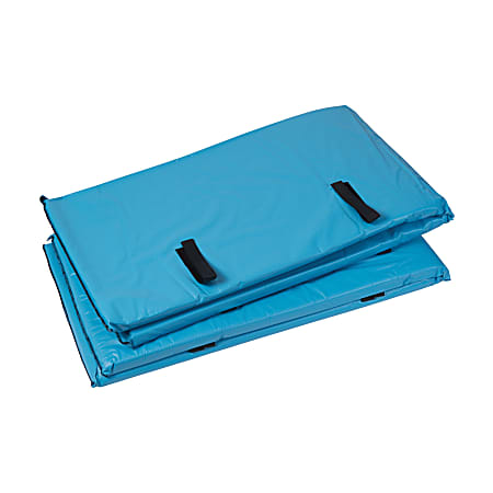 DMI® Vinyl Bedrail Cushions, 60"H x 15"W x 1/2"D, Blue, Pack Of 2