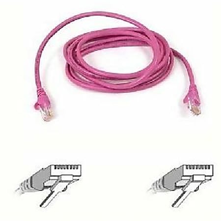 Belkin - Patch cable - RJ-45 (M) to RJ-45 (M) - 2 ft - UTP - CAT 5e - pink - for Omniview SMB 1x16, SMB 1x8; OmniView IP 5000HQ; OmniView SMB CAT5 KVM Switch