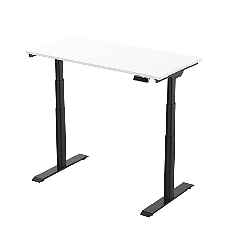 FlexiSpot E8 Electric 48"W Height-Adjustable Standing Desk, White/Black