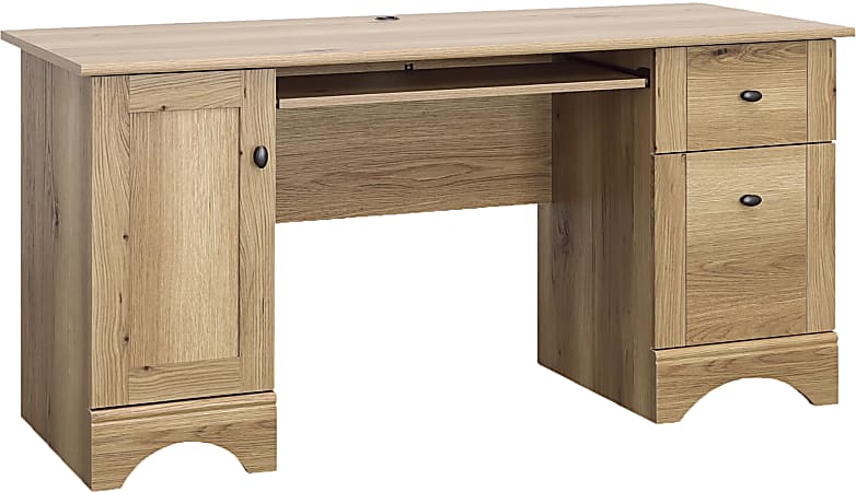 Sauder® Select 60"W Double-Pedestal Computer Desk, Timber