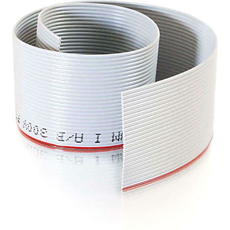 C2G 100ft 28 AWG 50-Conductor Flat Ribbon Bulk Cable - 100ft - Gray