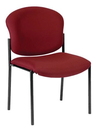 OFM Manor Series Guest Reception Chair, Wine/Black