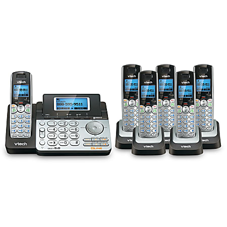 VTech DS6151 DECT 6.0 Expandable 2 Line Phone System Plus 6 DS6101