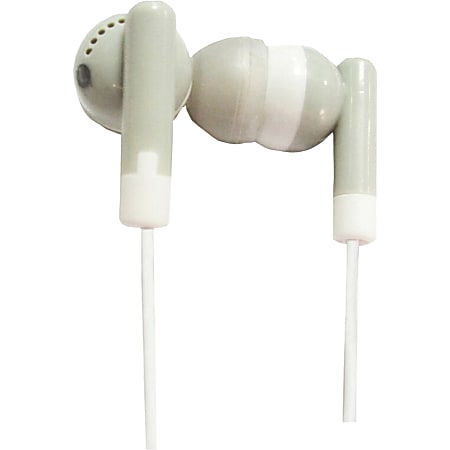IQ Sound Digital Stereo Earphones - Stereo - Gray - Wired - 32 Ohm - 20 Hz 20 kHz - Earbud - Binaural - In-ear - 3.50 ft Cable
