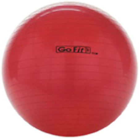 GoFit Exercise Ball With Pump 55 cm Red Office Depot