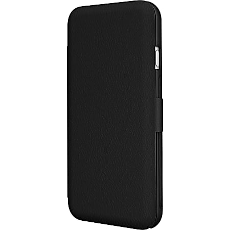 Incipio Carrying Case (Folio) Credit Card, ID Card, iPhone 7 - Black - Scratch Resistant, Drop Resistant - Vegan Leather Cover, Polycarbonate Shell - 5.5" Height x 2.8" Width x 0.7" Depth