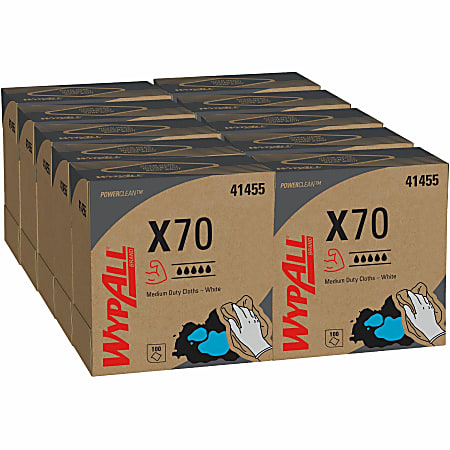 Wypall PowerClean X70 Medium Duty Cloths - Pop-Up Box - 8.34