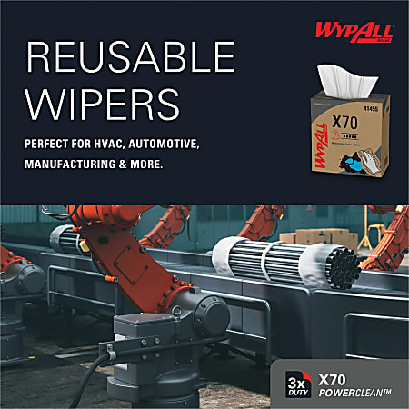 Wypall PowerClean X70 Medium Duty Cloths - Pop-Up Box - 8.34