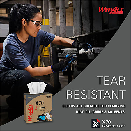 Wypall PowerClean X70 Medium Duty Cloths - Pop-Up Box - 8.34