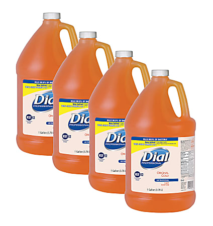 Dial® Original Gold Antibacterial Liquid Hand Soap, 128 Oz, Carton Of 4 Bottles