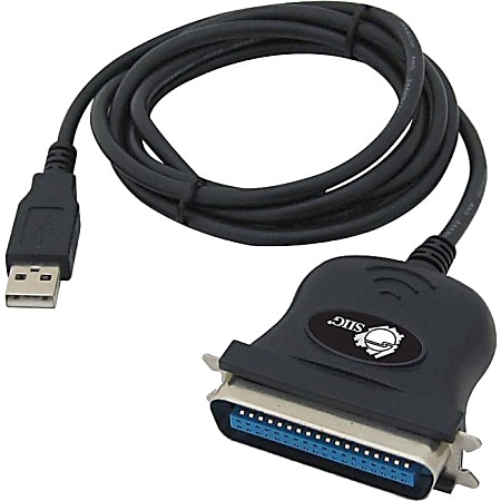 SIIG USB to Printer - 4.92 ft Centronics/USB Data Transfer Cable for Printer, Notebook - First End: 1 x Type A Male USB - Second End: 1 x Centronics Male - 1.2 Mbit/s - Black