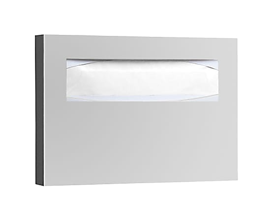 Bobrick Stainless Steel Toilet Seat Cover Dispenser, 11" x 15 3/4" x 2", Satin Stainless Steel