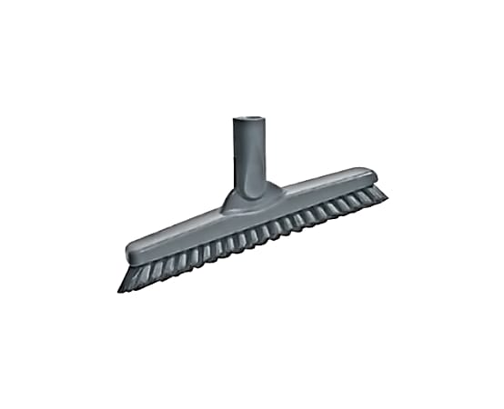 Unger® SmartColor Swivel Corner Brush, Black Polypropylene Bristles, 8.83" Brush, Gray Plastic Handle