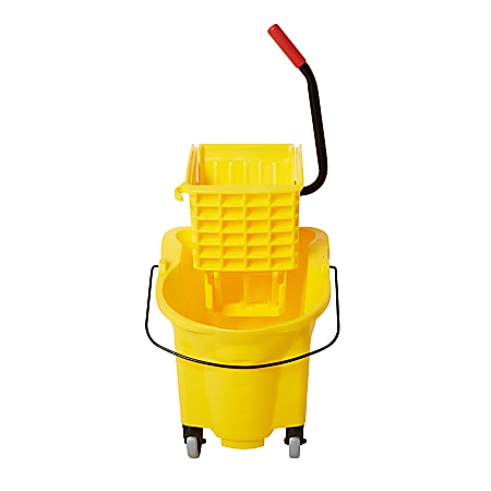 Rubbermaid® WaveBrake® Side Press Combo Bucket, 26 Quart, Yellow