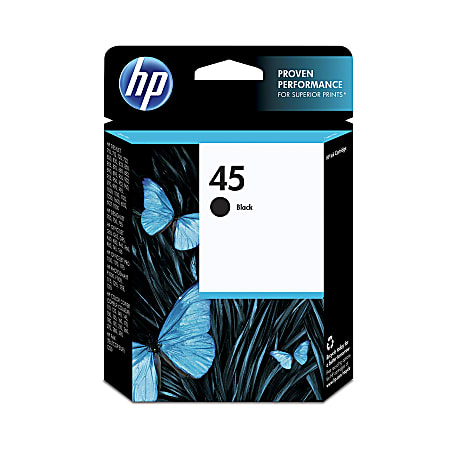 HP 45 Black Ink Cartridge, 51645A