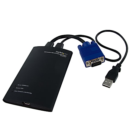 StarTech.com KVM Console to USB 2.0 Portable Laptop Crash Cart Adapter Office