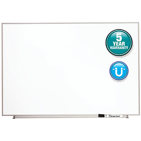 Quartet® Matrix® Magnetic Marker Unframed Dry-Erase Whiteboard, 34" x 23", White/Silver