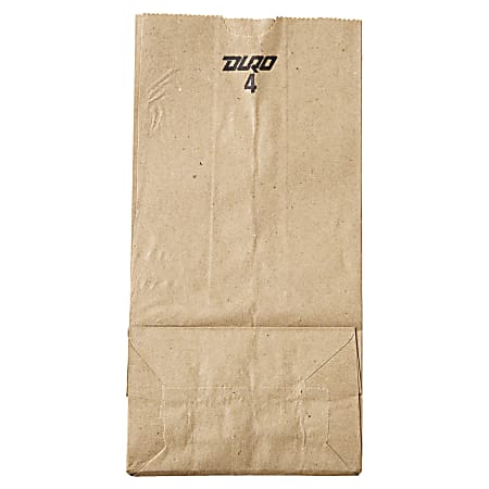 General Supply Natural Paper Grocery Bags, #4, 30 Lb, 9 3/4" x 5" x 3 1/3", Kraft, Case Of 500