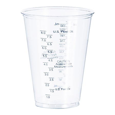 Solo Cup Ultra Clear 10 oz Graduated Medical Cups - 50.0 / Bag - 20 / Carton - Clear - Polyethylene Terephthalate (PET) - Measuring, Medicine, Medical, Dental