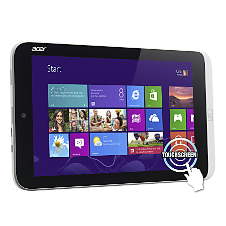 Acer® Iconia Tablet, 8.1" Screen, 2GB Memory, 64GB Storage, Windows® 8