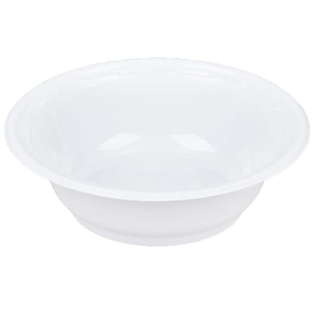 Genuine Joe ReusableDisposable 12 Oz. Plastic Bowls White Pack Of