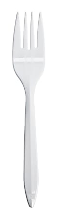 Dart Style Setter Medium-Weight Forks, 6 1/8", White, 1,000 Per Case