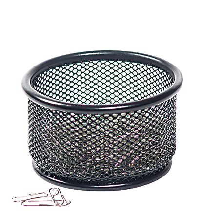 Office Depot Brand Mesh Paper Clip Holder Black Office Depot