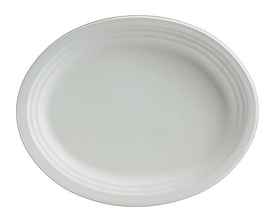 Chinet Classic Paper Dinnerware Oval Platters 9 34 x 12 12 White