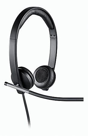 Logitech USB Headset Stereo H650e - Stereo - USB - Wired - 50 Hz - 10 kHz - Over-the-head - Binaural - Supra-aural - Noise Cancelling, Bi-directional Microphone