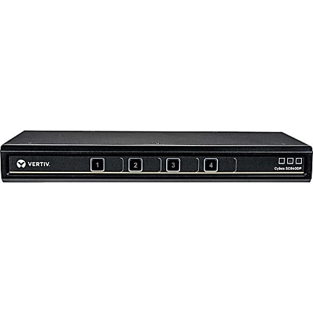 Vertiv Cybex SC800 Secure Desktop KVM | 4 Port Single-Head | DP in/DP out - 4K UHD | NIAP PP 3.0 Compliant | Audio/USB | Secure Isolated Channels | 3-Year Full Coverage Factory Warranty - Optional Extended Warranty Available