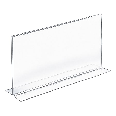 Azar Displays Double-Foot Acrylic Sign Holders, 8 1/2&quot;