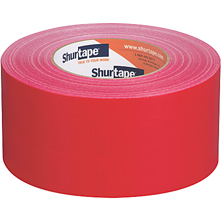 Shurtape PC 618C Performance-Grade Cloth Duct Tape Roll, 2.83" x 60 Yd, Red