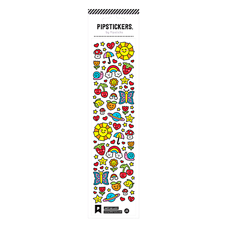 Pipsticks Decorative Stickers, 2" x 8", Happy-Go-Lucky