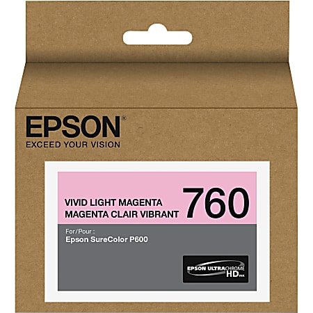 Epson UltraChrome HD T760 Original Ink Cartridge - Inkjet - Vivid Light Magenta - 1 Each