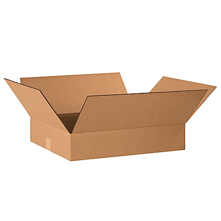 Partners Brand Corrugated Boxes, 4"H x 18"W x 22"D, Kraft, Pack Of 25