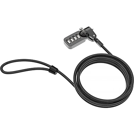 Universal Laptop Security Cable T-bar - With 4 dial Combination Lock - Universal Laptop Security Cable T-bar - With 4 dial Combination Lock